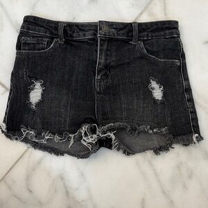 RSQ Charcoal Distressed Jean Shorts